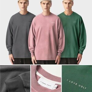 I Love Ugly Heavy Box Long Sleeve Lavender Vintage